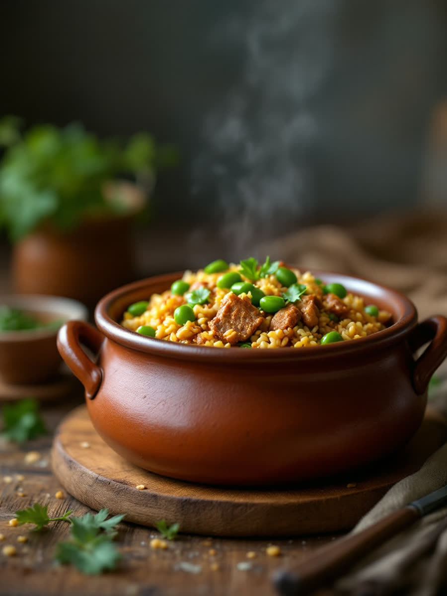 Baião de dois com carne de sol