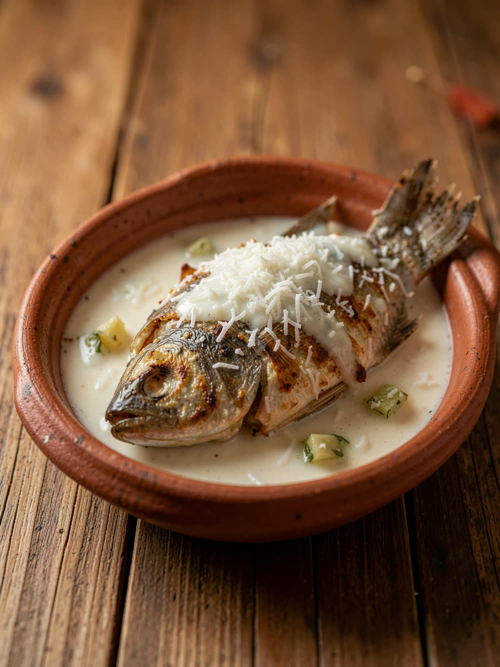 Peixe Assado com Coco